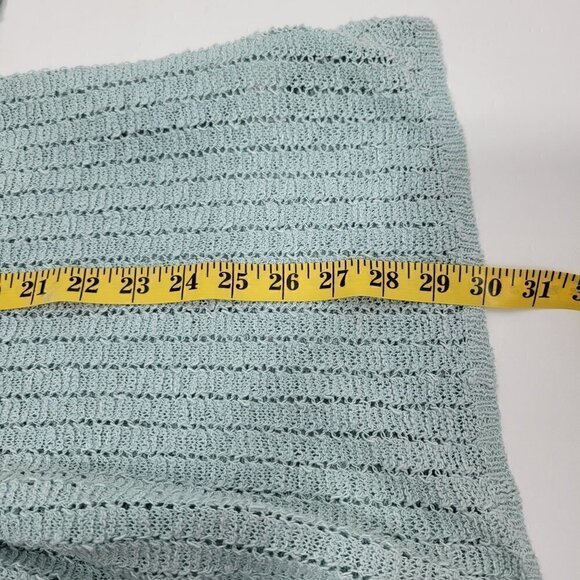 J. Jill Women's Textured Blue 3/4 Sleeve Open-Stitch V Neck Sweater Sz L Petite - Picture 14 of 14